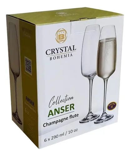 Set 6 flute champagne Bohemia - Anser