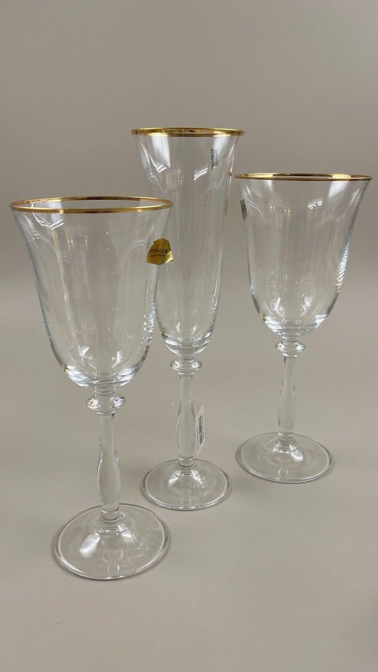 Calici bordo oro 36 pezzi