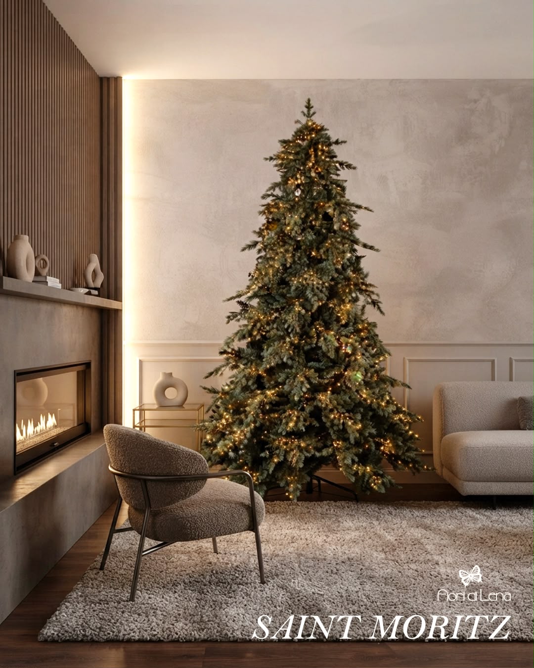 Pino Saint Moritz con led - Fiori di Lena