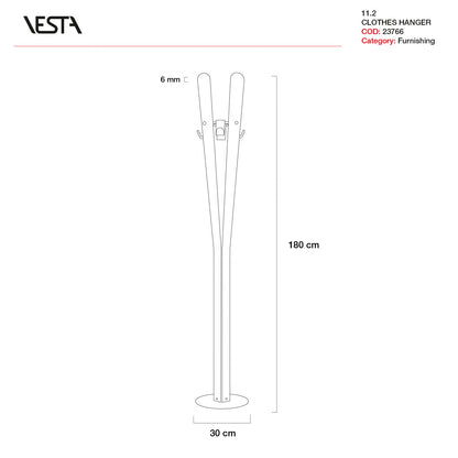 APPENDIABITI 11,2 IN CRISTALLO ACRILICO BICOLORE TORTORA BIANCO   | VESTA