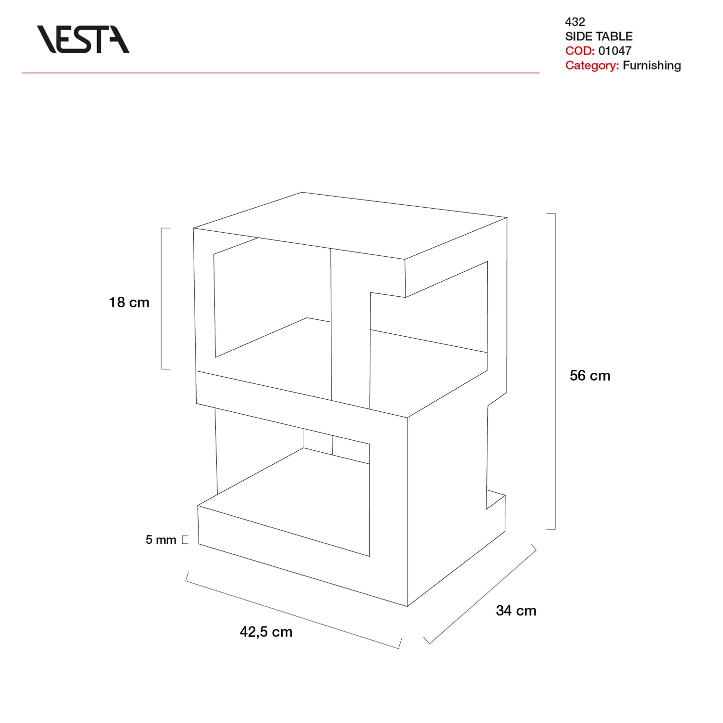 432 COLLECTION COMODINO | VESTA