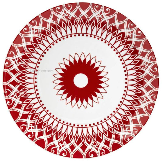 Piatto rotondo 30cm armonia rosso - Fade Maison