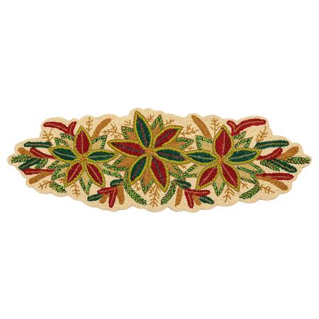 Runner natalizio 3 poinsettia 90x32cm - Palais Royal