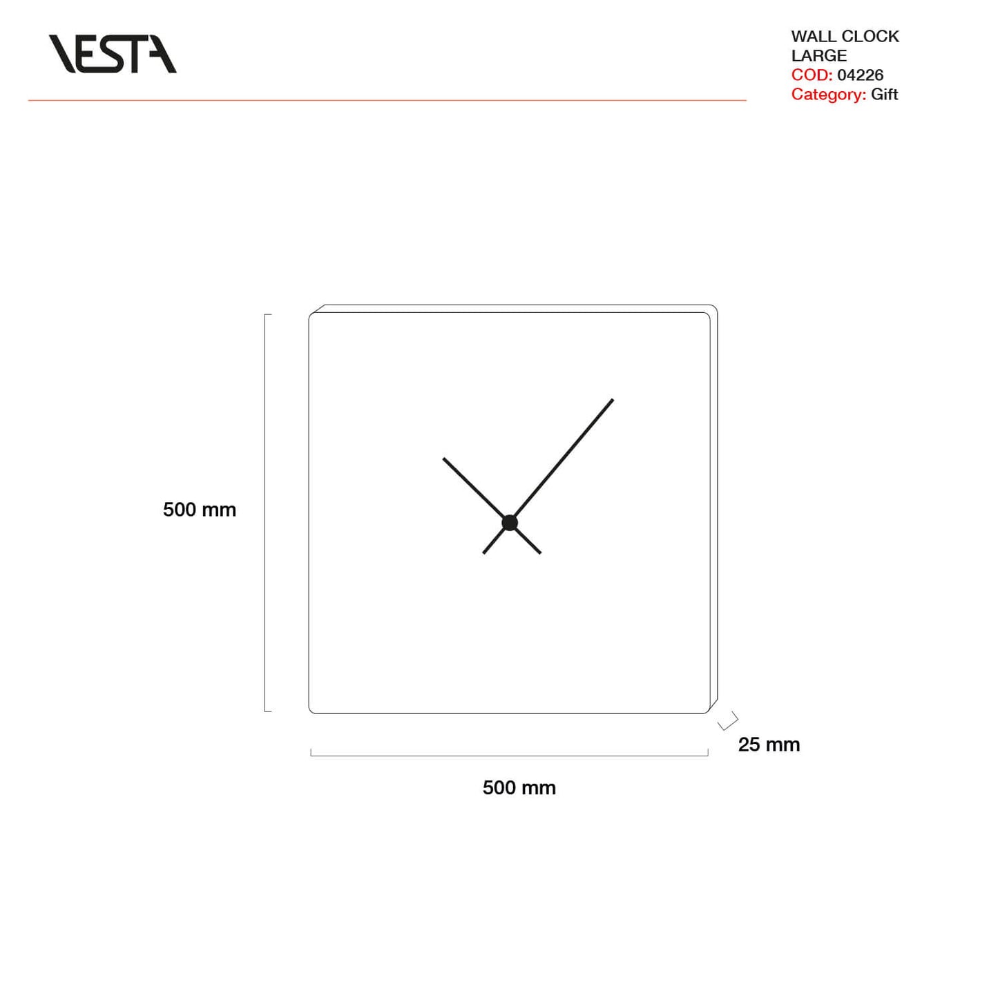 OROLOGIO 50X50 DECOR | VESTA