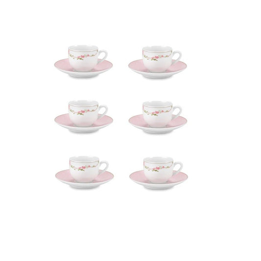 Set 6 tazze caffè con piattino Arabella - Fade Maison