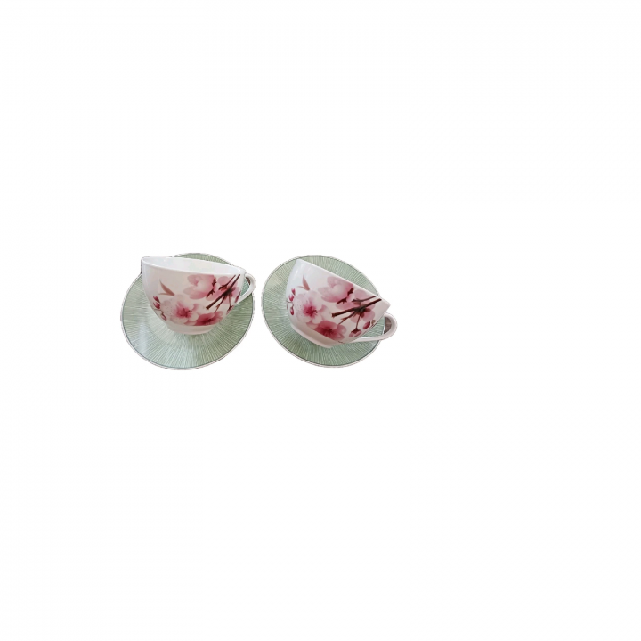 Set 6 tazze caffè con piattino Spring - Fade Maison