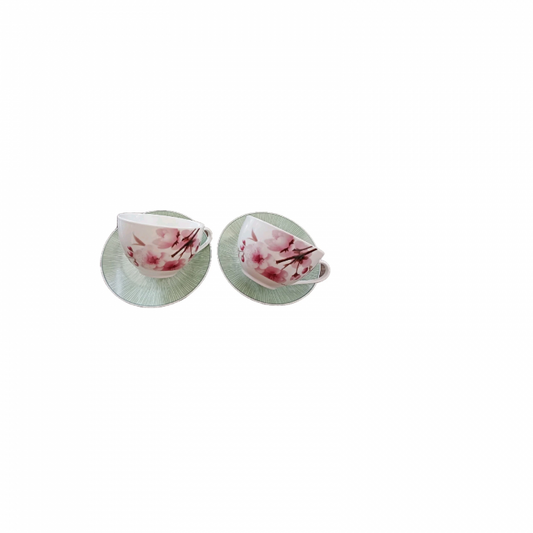 Set 6 tazze caffè con piattino Spring - Fade Maison