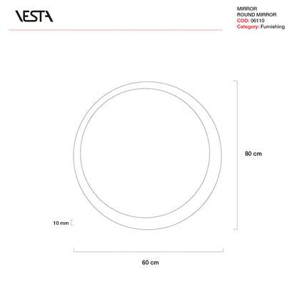 ROUND MIRROR LUMINOSO | VESTA