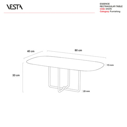 TAVOLINO SVASATO ESSENCE RETTANGOLARE | VESTA