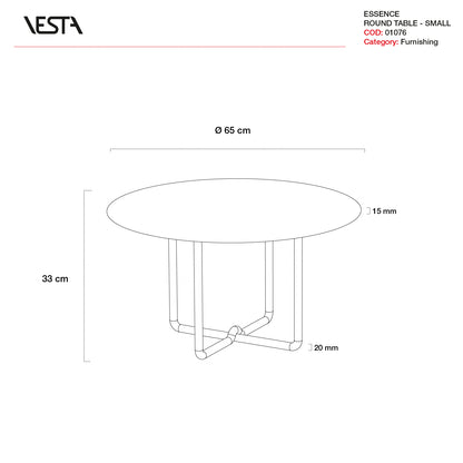 TAVOLINO SVASATO ESSENCE TONDO D650 | VESTA