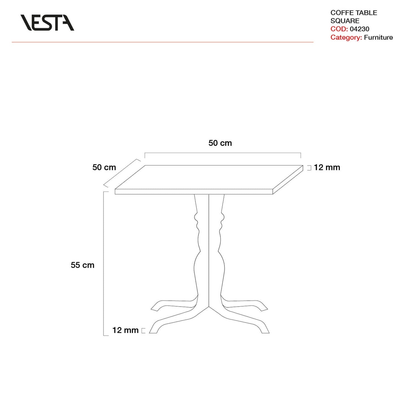 TAVOLINO QUADRATO/TONDO DECOR | VESTA