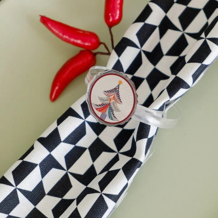 Set 6 allacciatovaglioli fiaba natale - Vesta Design