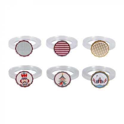 Set 6 allacciatovaglioli fiaba natale - Vesta Design