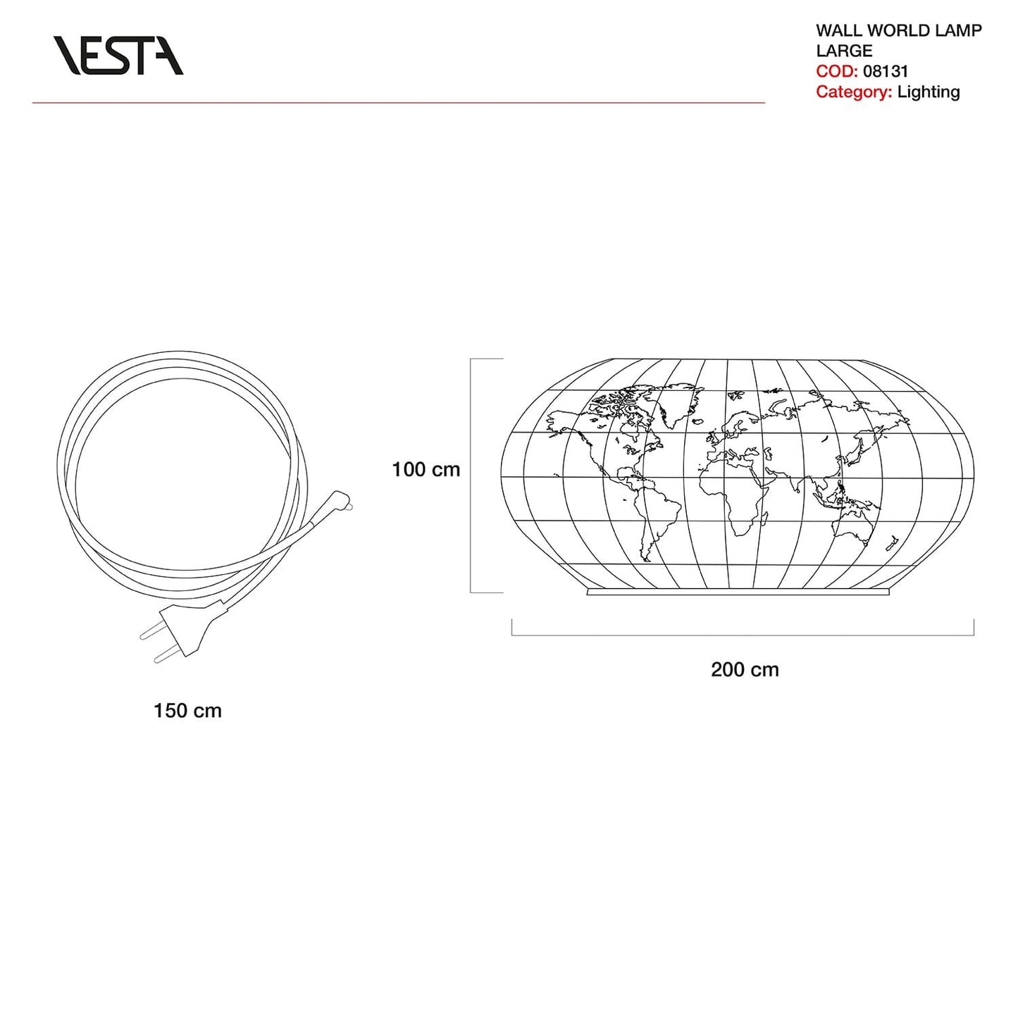 LAMPADA A MURO | VESTA