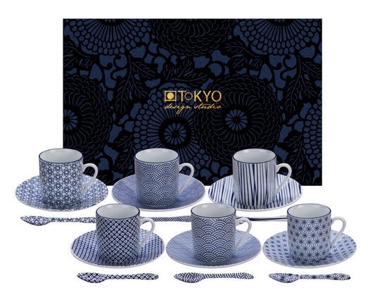 Tazze Caffè con piattino, 18pz| Tokyo Design